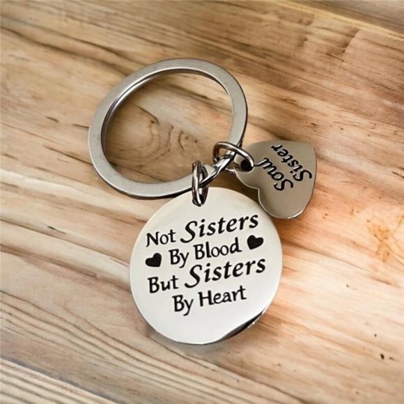 Sister By Blood but Sister By Heart Keychain | Best Friends |  Keychain for Gift - Picture 5 of 6